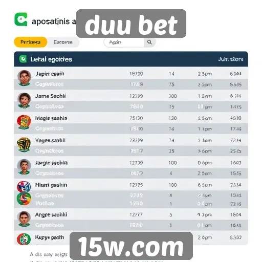 Estatísticas de jogadores e frequência de uso no duu bet
